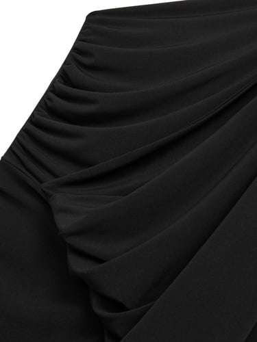  Drape Detaylı Maxi Elbise