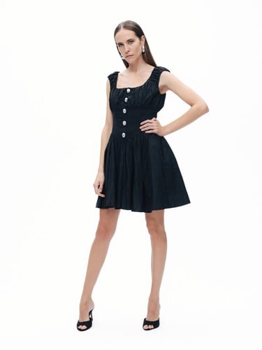  Korse Görünümlü Mini Elbise