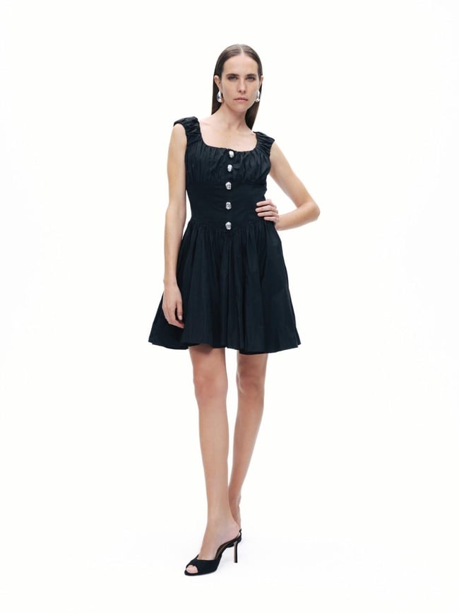  Korse Görünümlü Mini Elbise