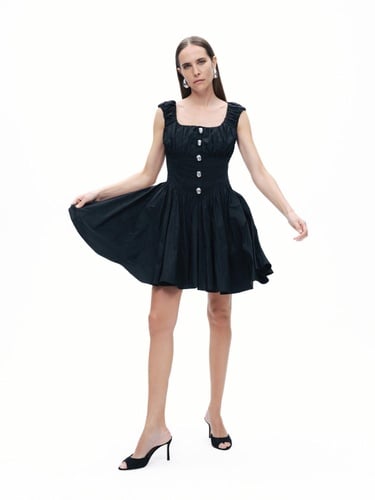  Korse Görünümlü Mini Elbise