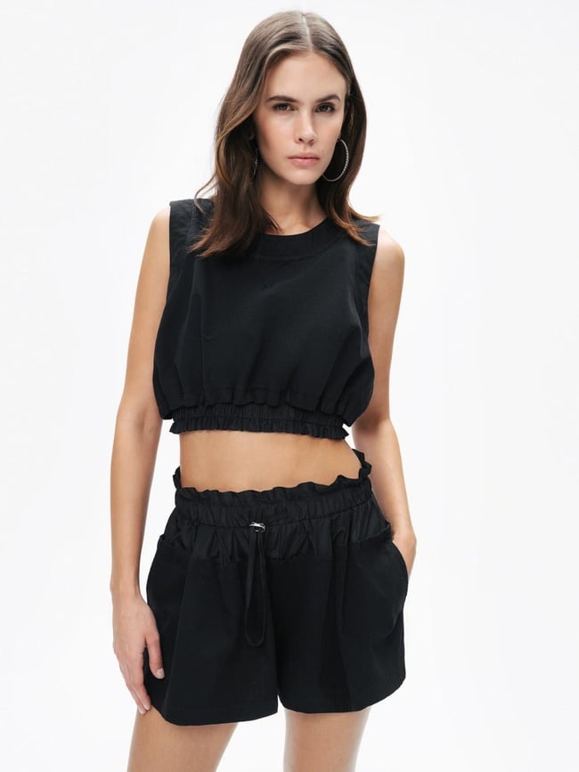  Baskı Detaylı Crop Top