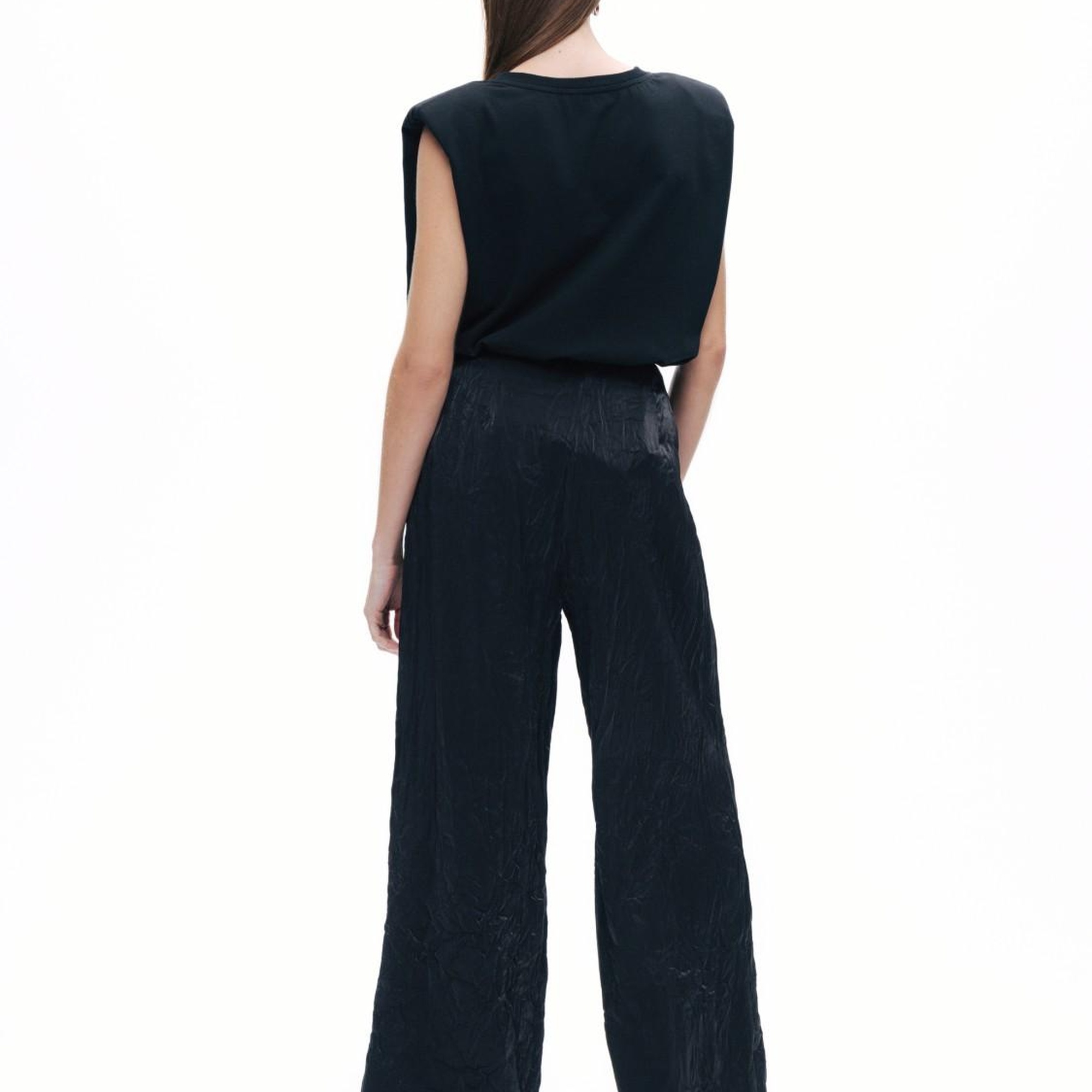 Kırışık Görünümlü Pantolon