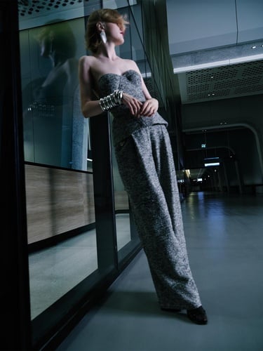  Straplez Kalp Yaka Bluz