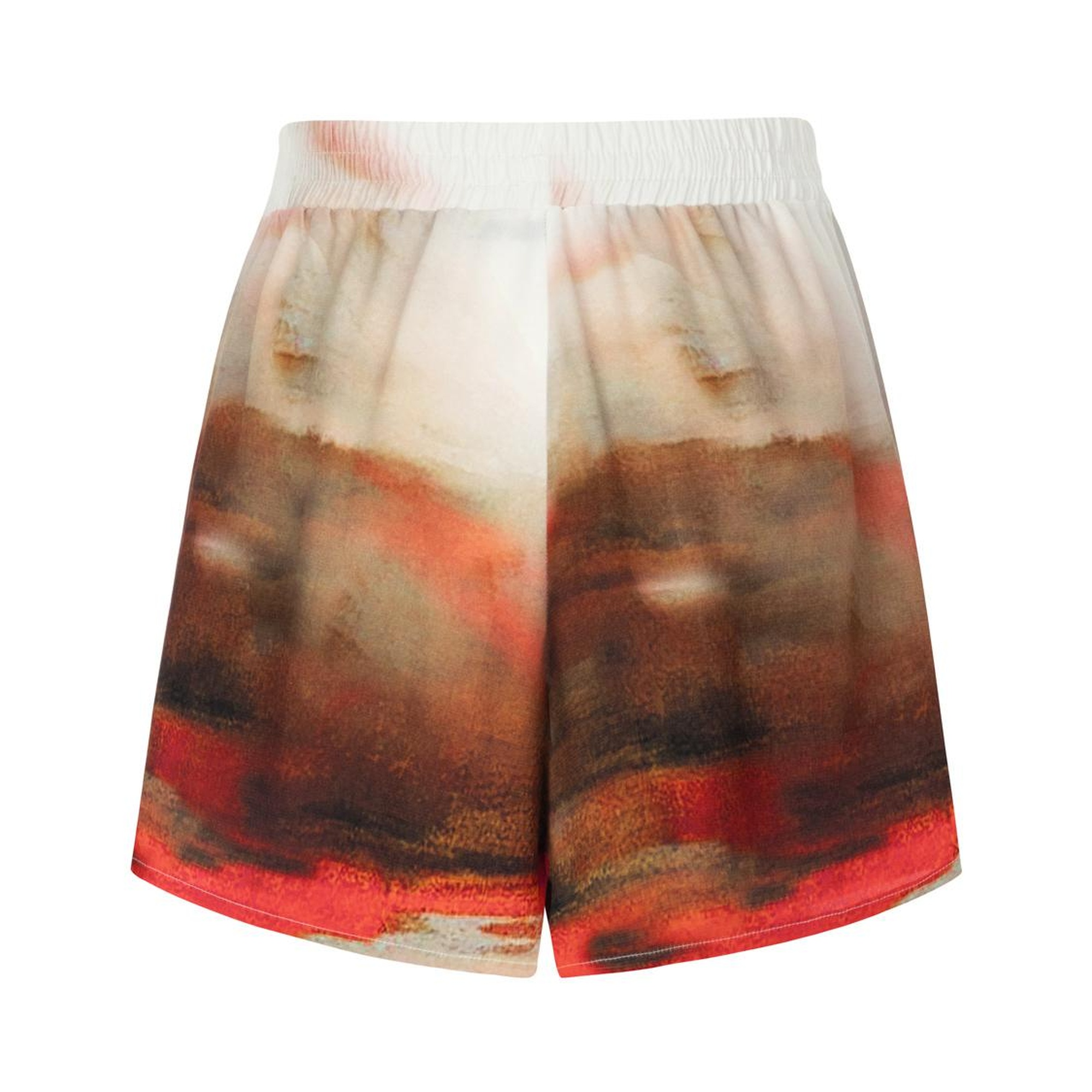 Desenli Yüksek Bel Şort