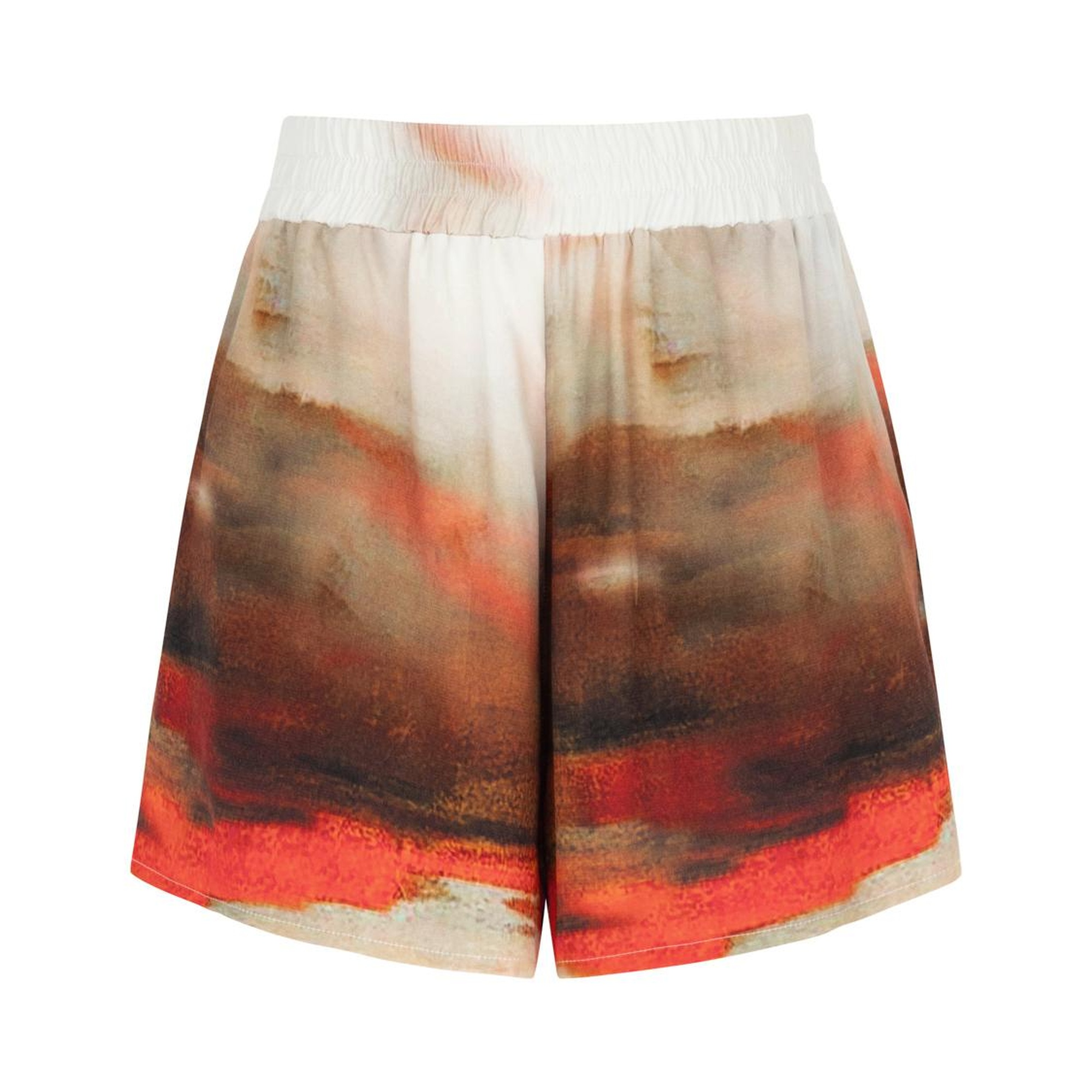 Desenli Yüksek Bel Şort