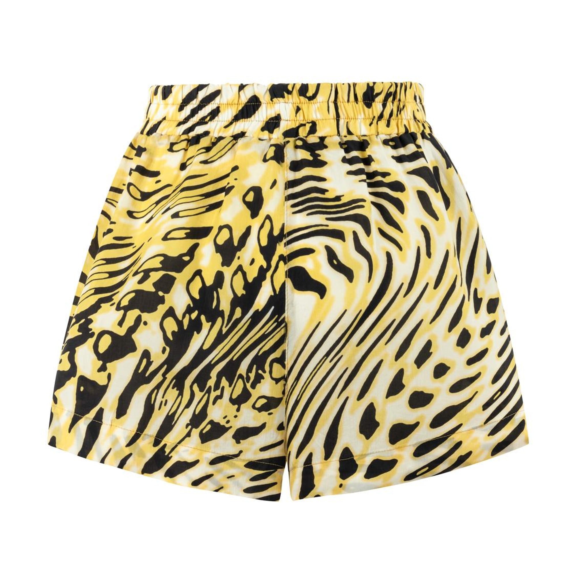 Yüksek Bel Desenli Şort