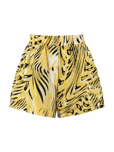  Yüksek Bel Desenli Şort