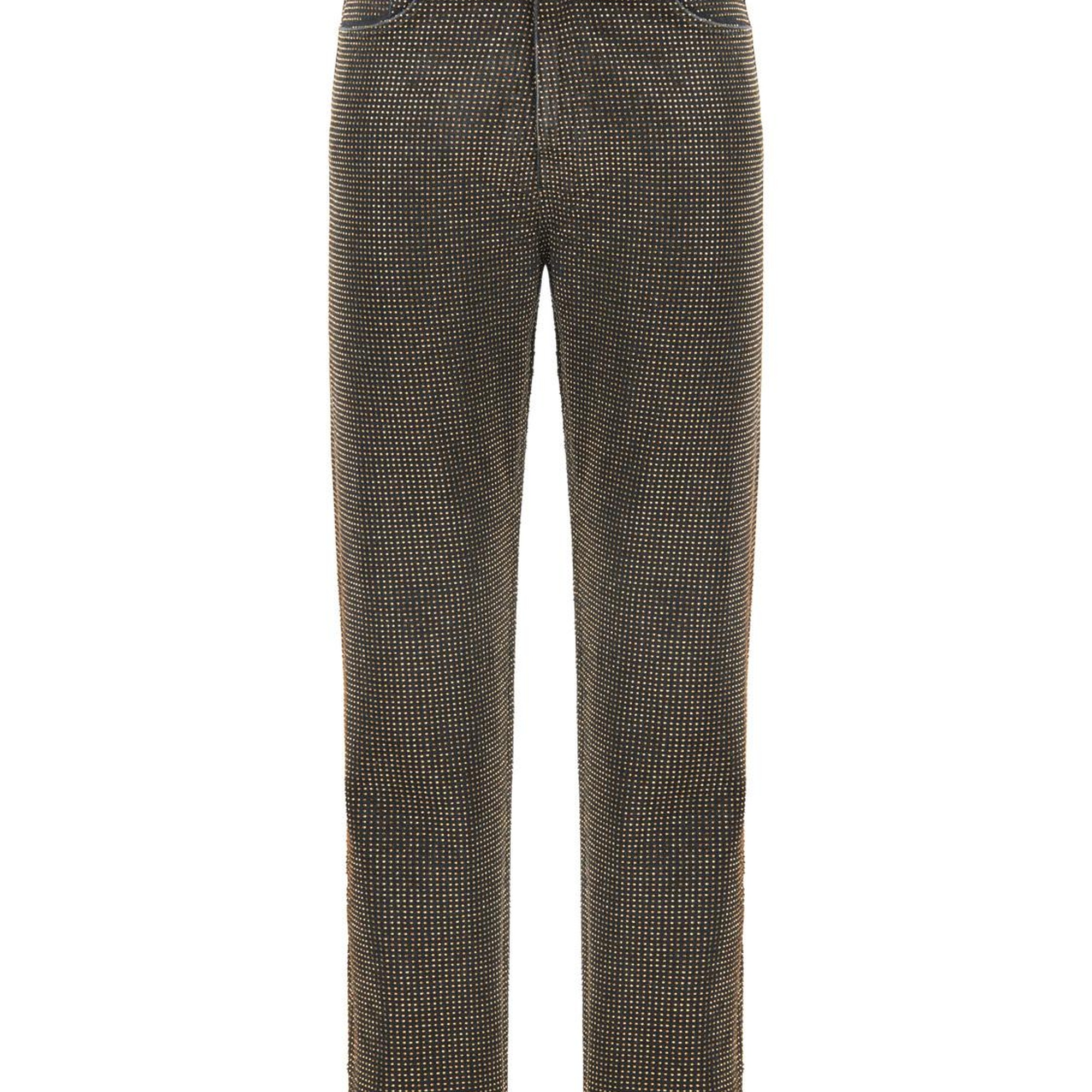 Taş Detaylı Mom Fit Jean Pantolon