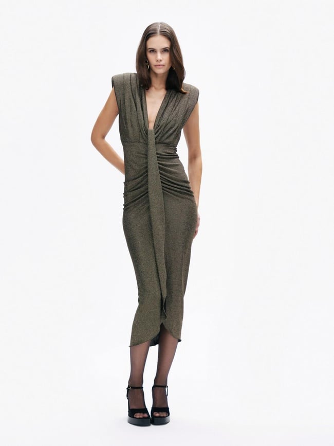  Vatkalı Maxi Elbise