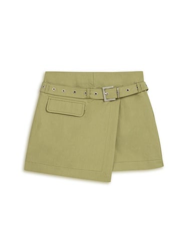  Kemer Detaylı Şort Etek