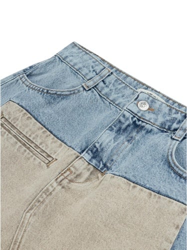  Yıkama Efektli Mini Denim Etek