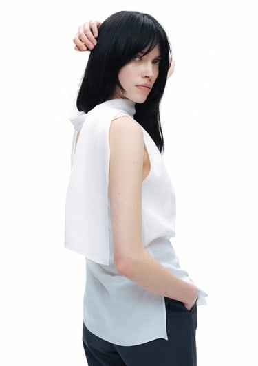  Şal Tasarımlı Bluz