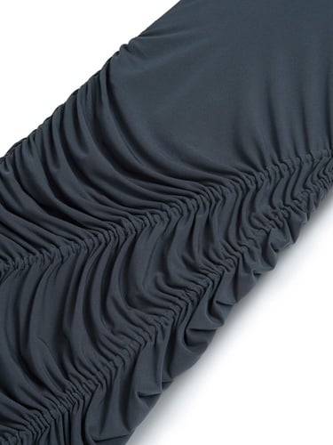  Drapeli Büzgülü Maxi Elbise