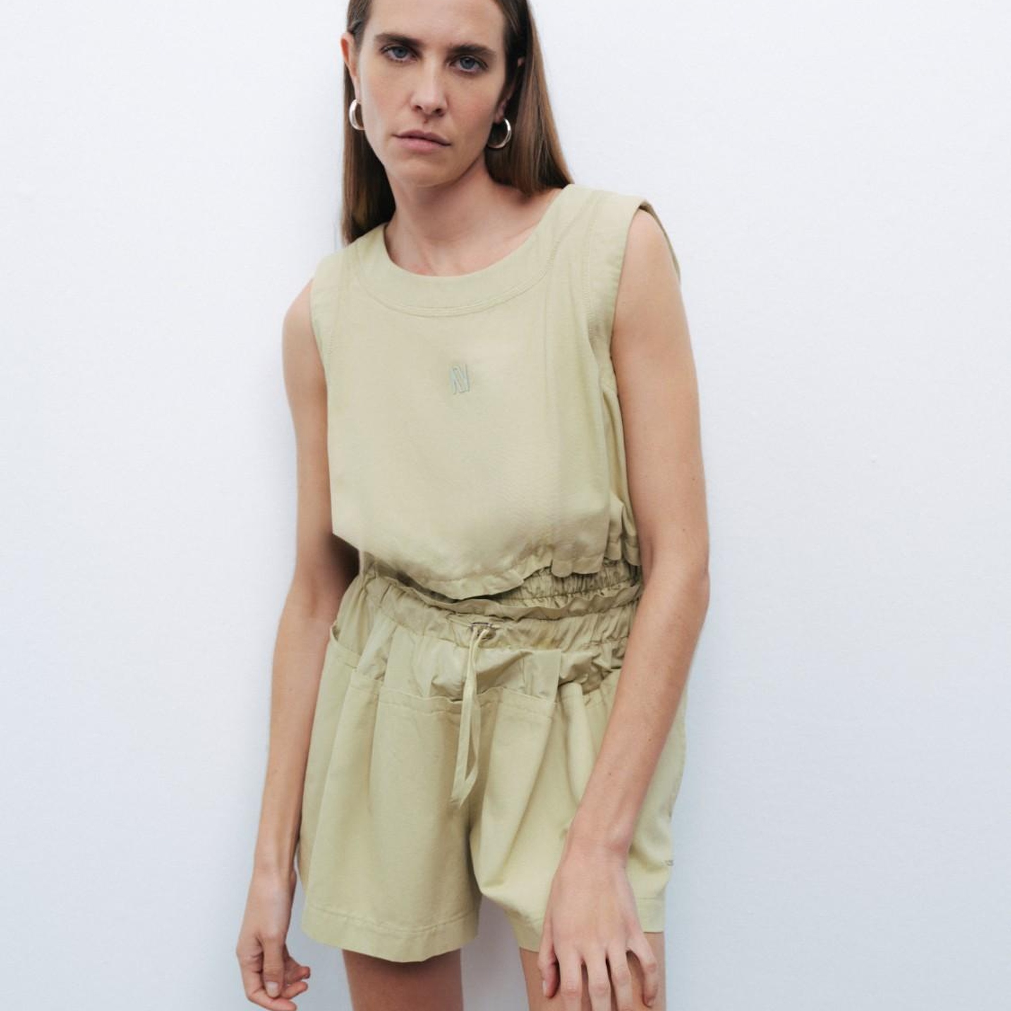 Baskı Detaylı Crop Top