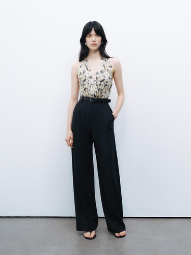  Desenli Halter Yaka Body