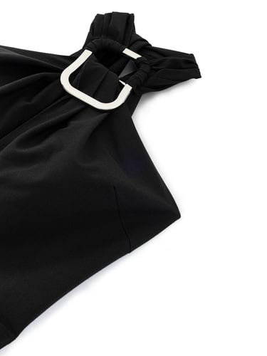  Boyundan Bağlamalı Midi Elbise