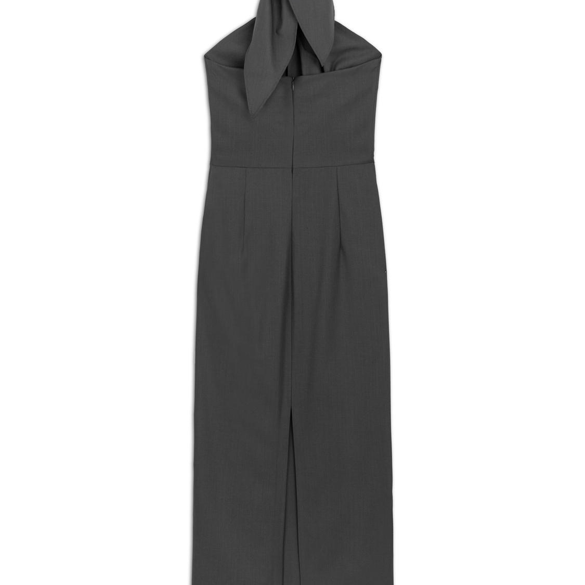 Boyundan Bağlamalı Midi Elbise