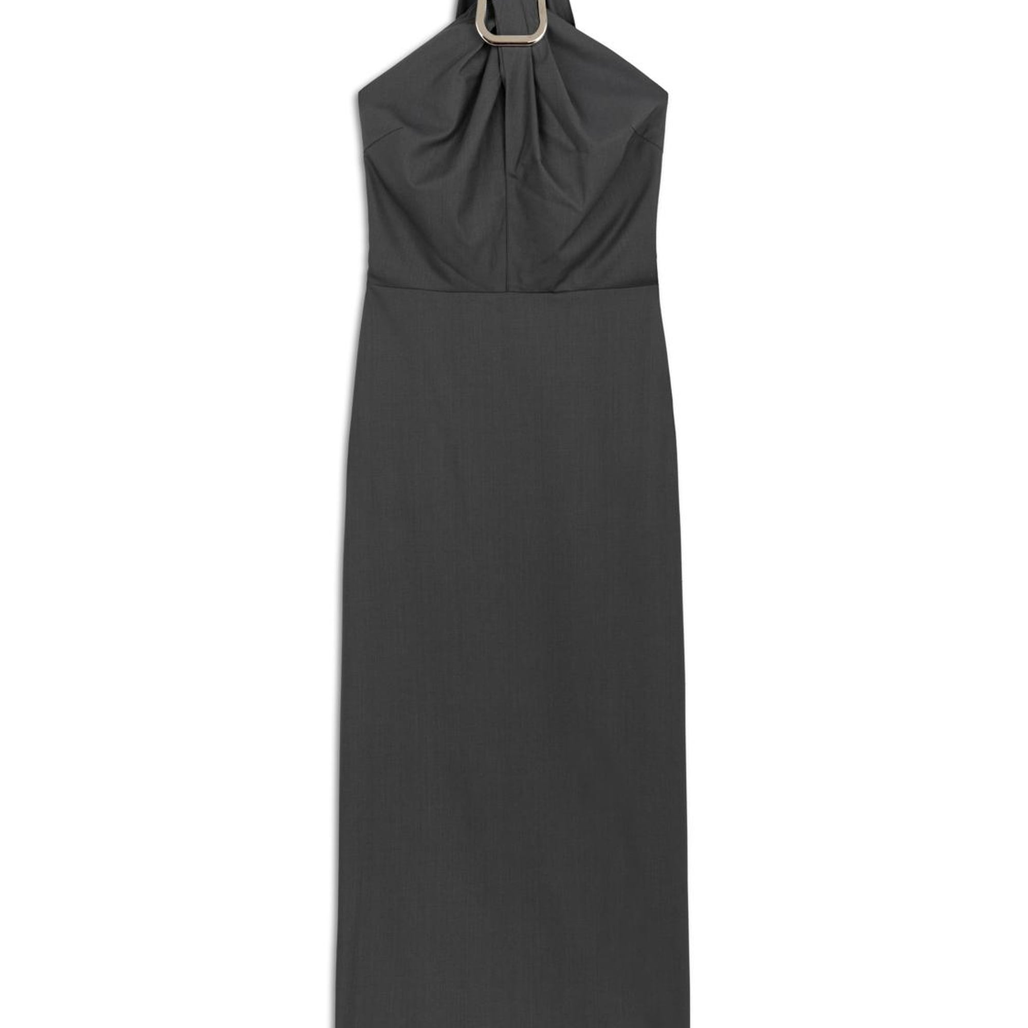 Boyundan Bağlamalı Midi Elbise