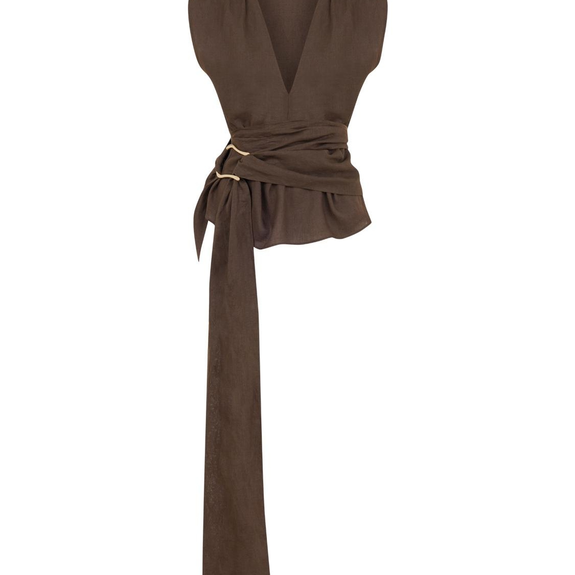 Bel Aksesuar Detaylı Bluz