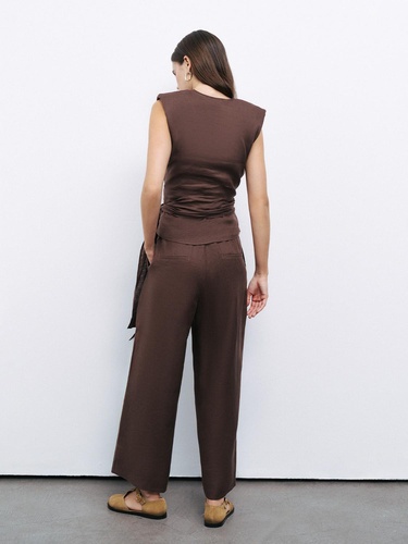  Bel Aksesuar Detaylı Bluz