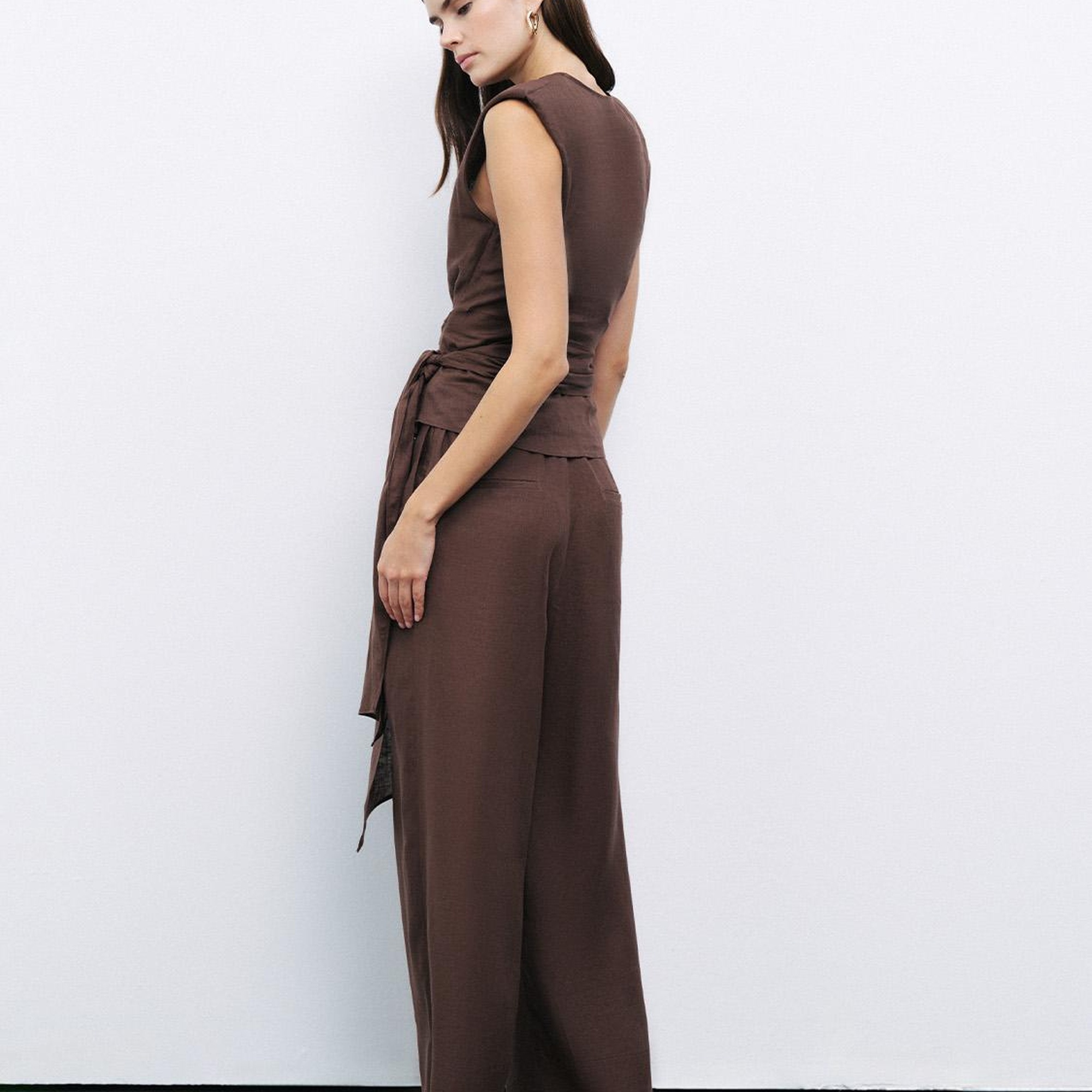 Bel Aksesuar Detaylı Bluz