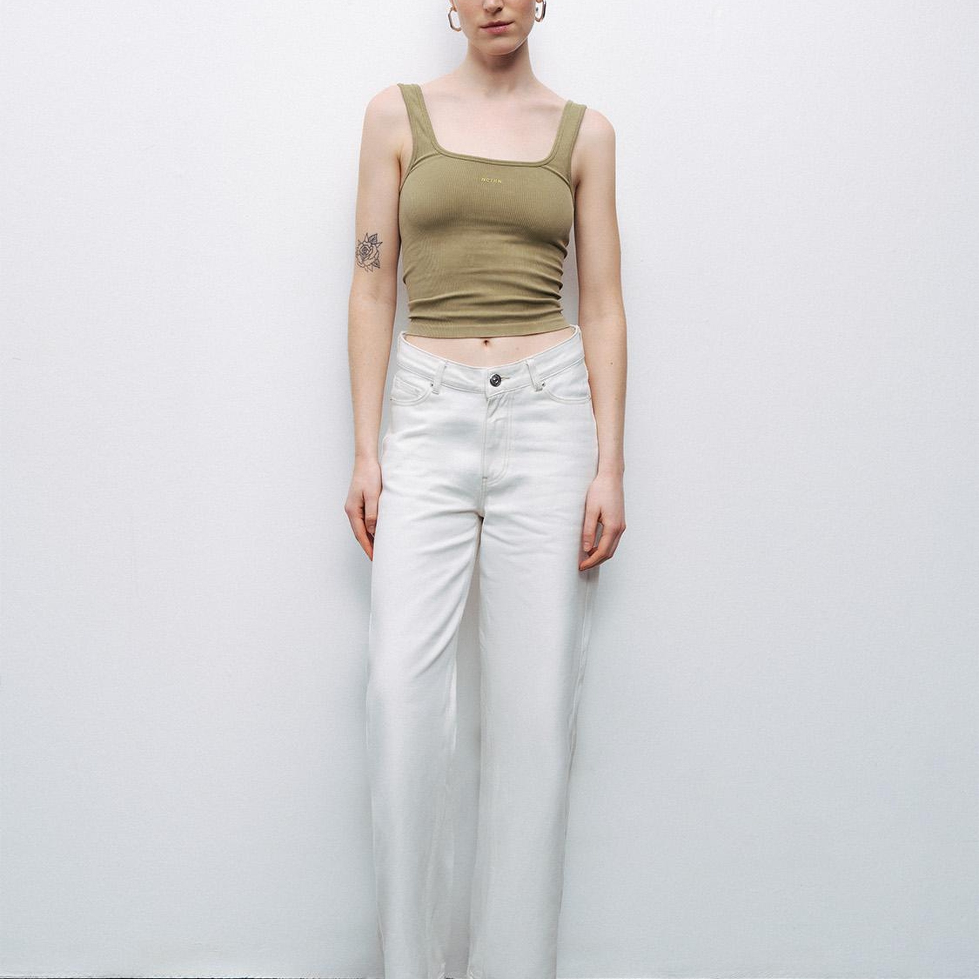 Baskı Detaylı Crop Top