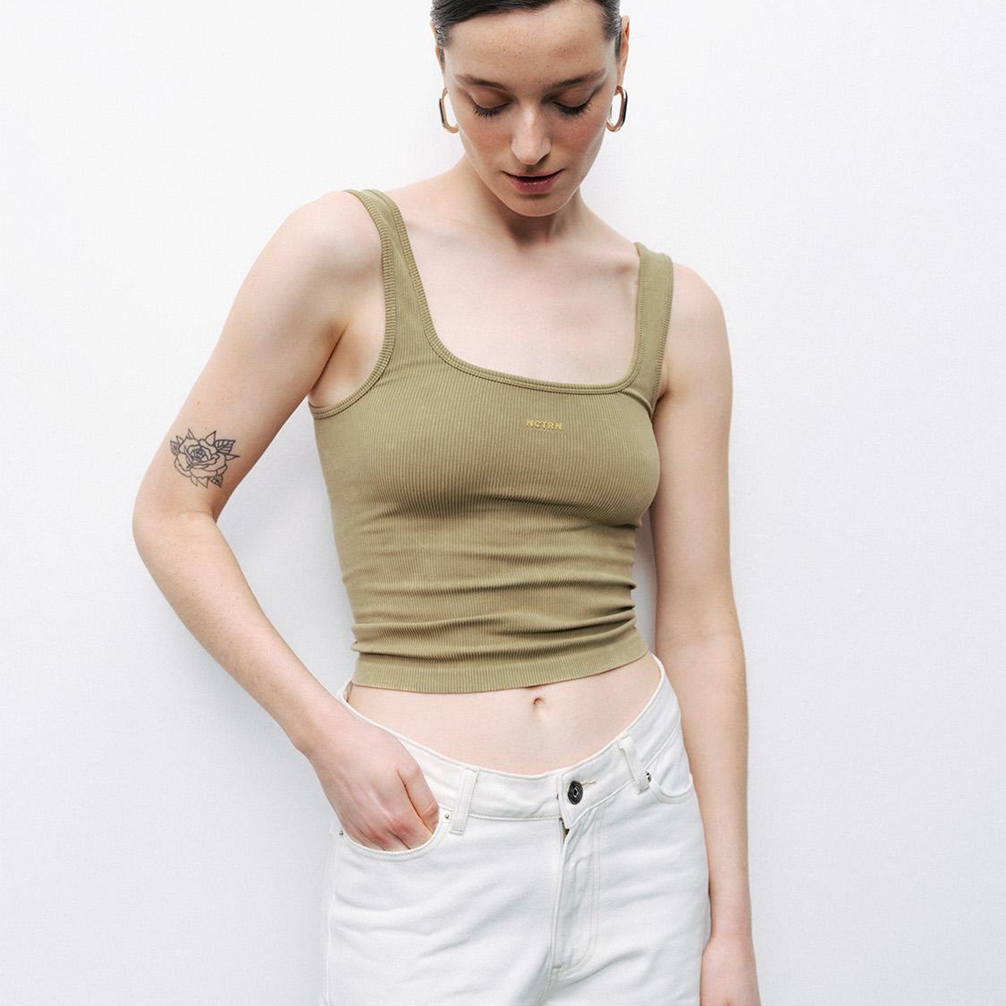 Baskı Detaylı Crop Top