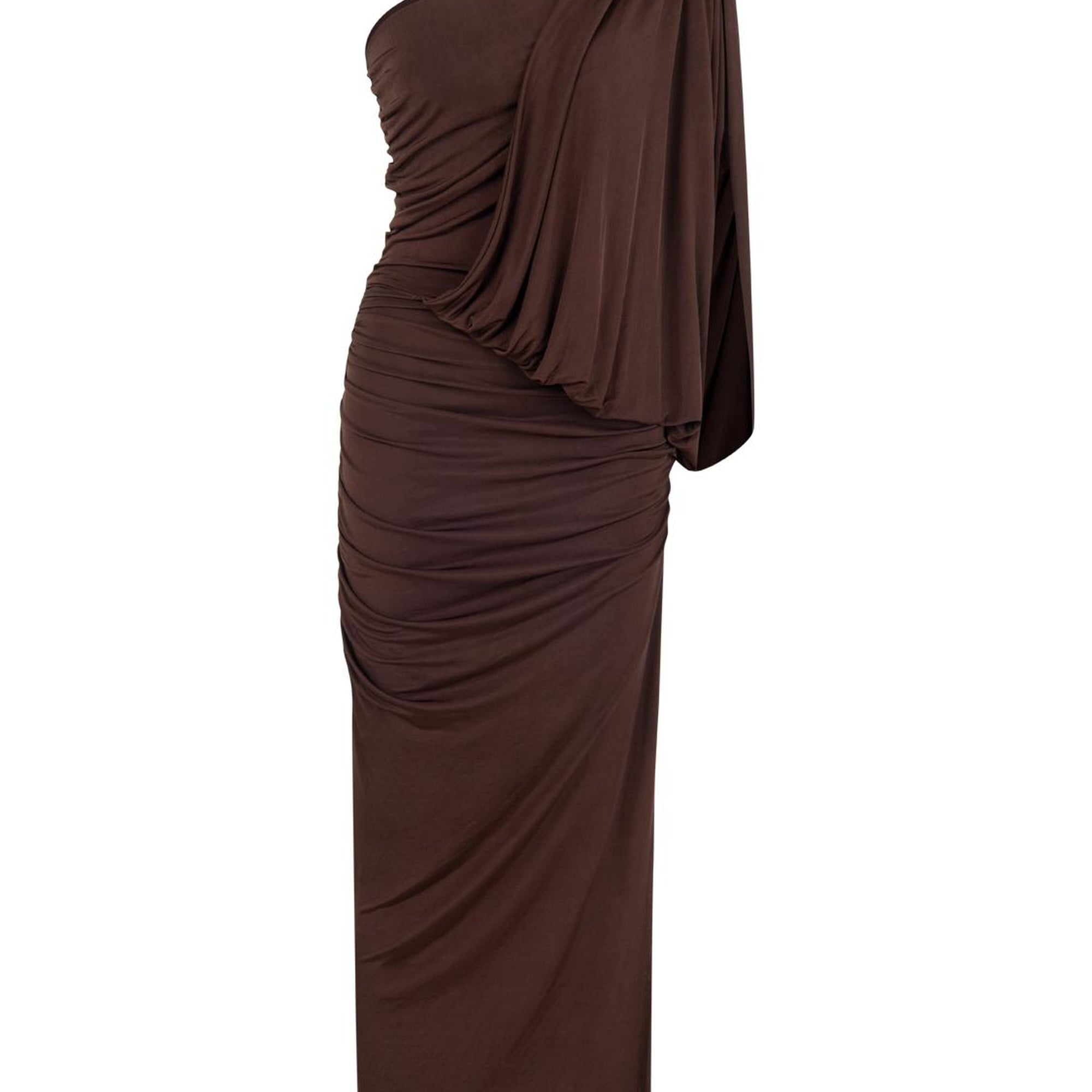 Drape Detaylı Maxi Elbise