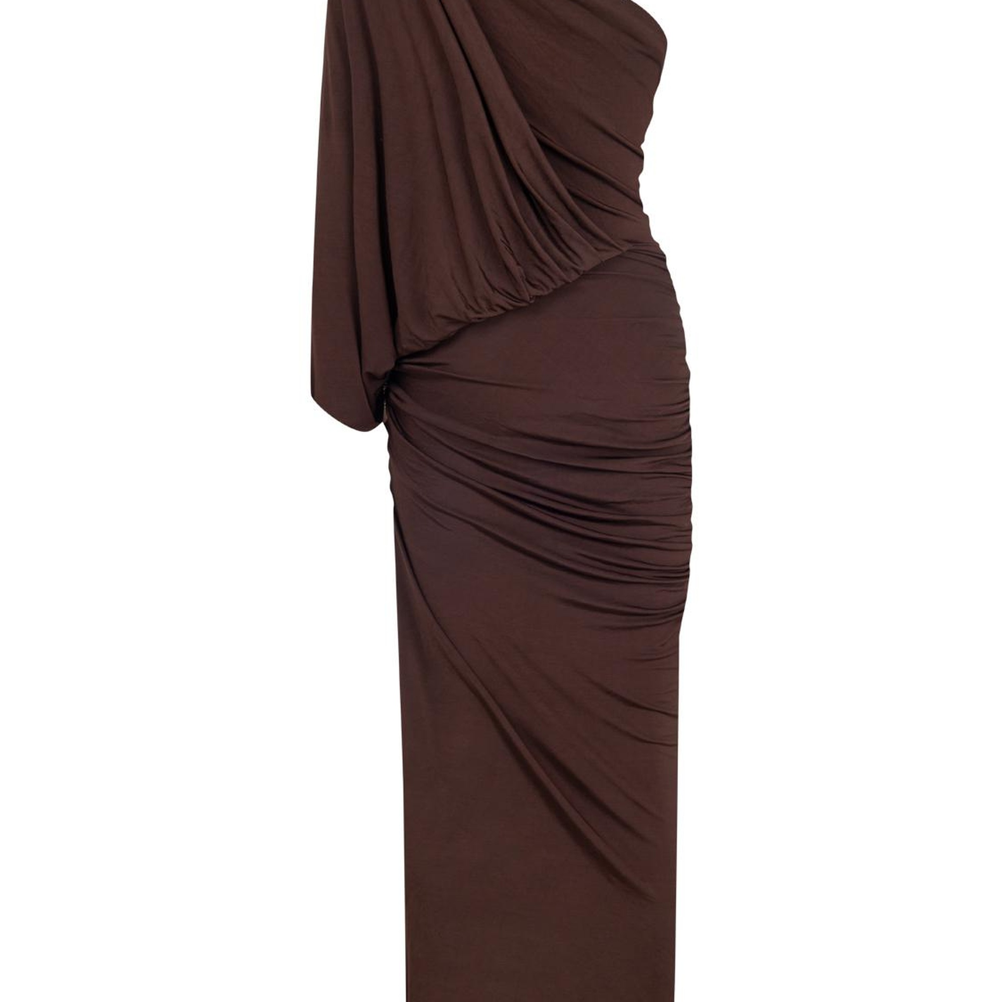 Drape Detaylı Maxi Elbise