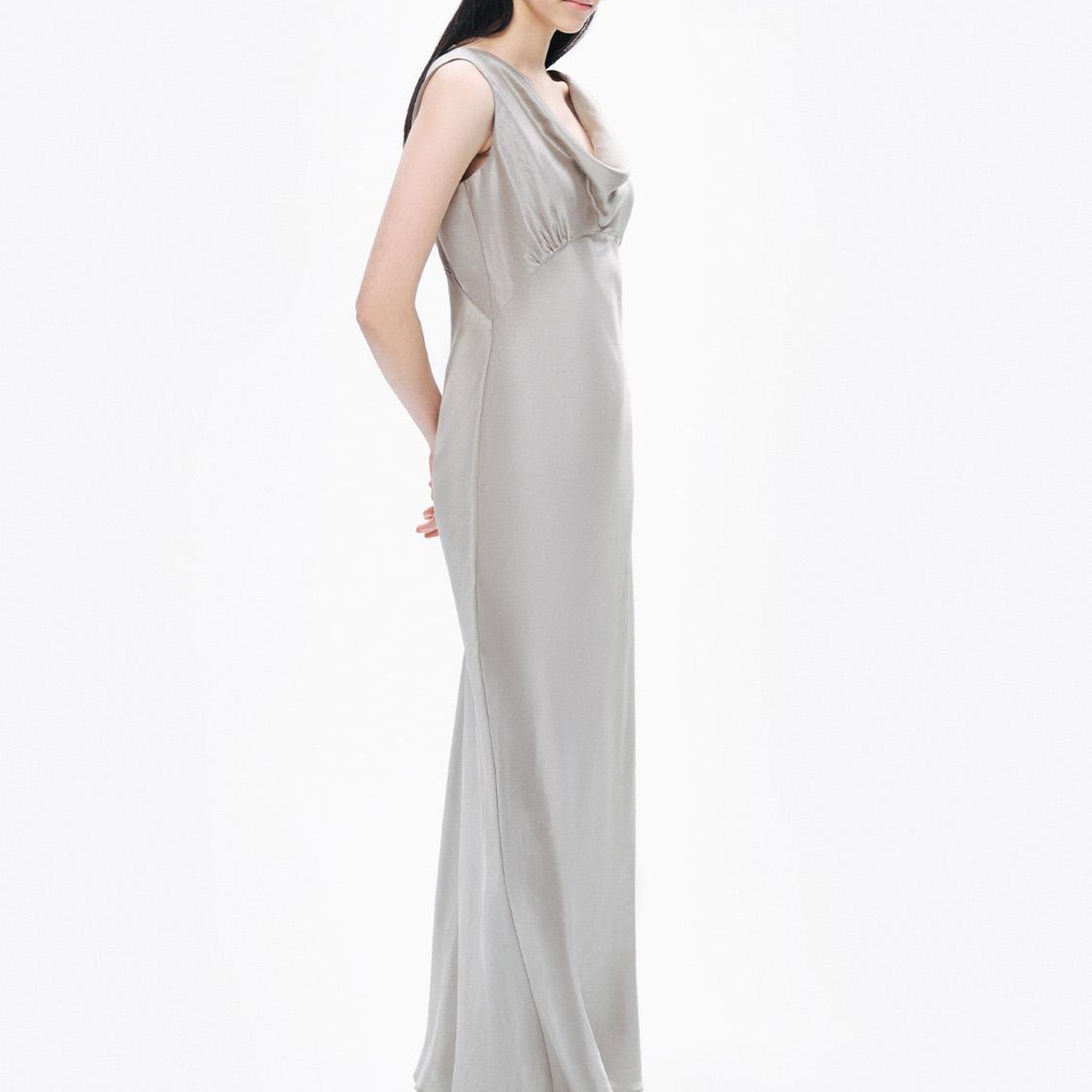 Degaje Yaka Maxi Elbise