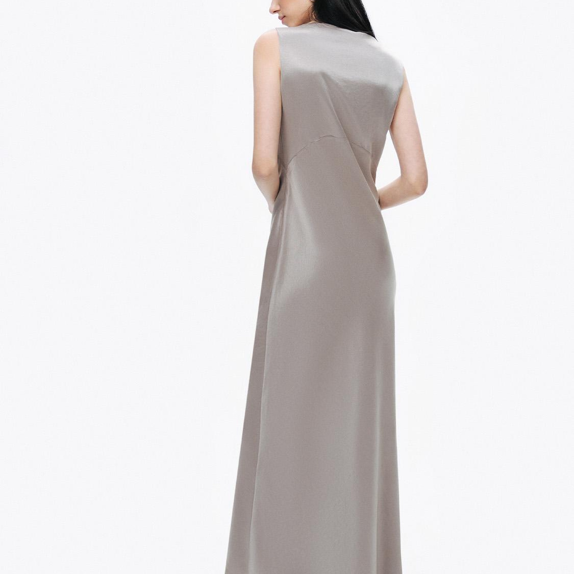 Degaje Yaka Maxi Elbise