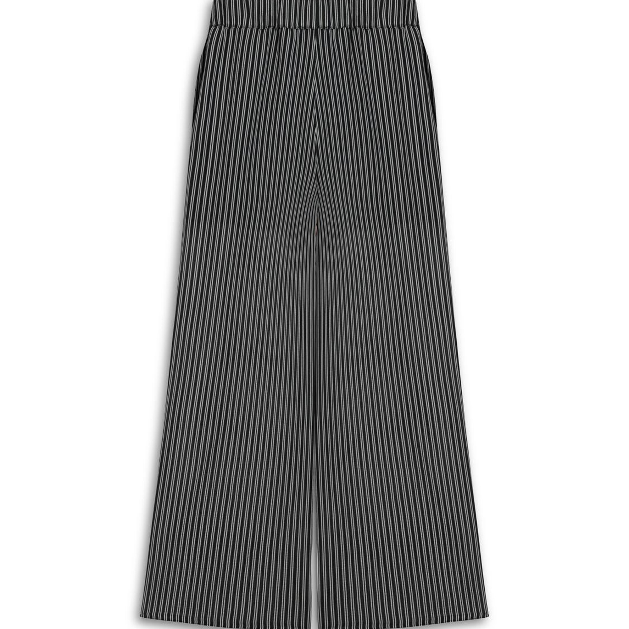 Çizgili Transparan Pantolon