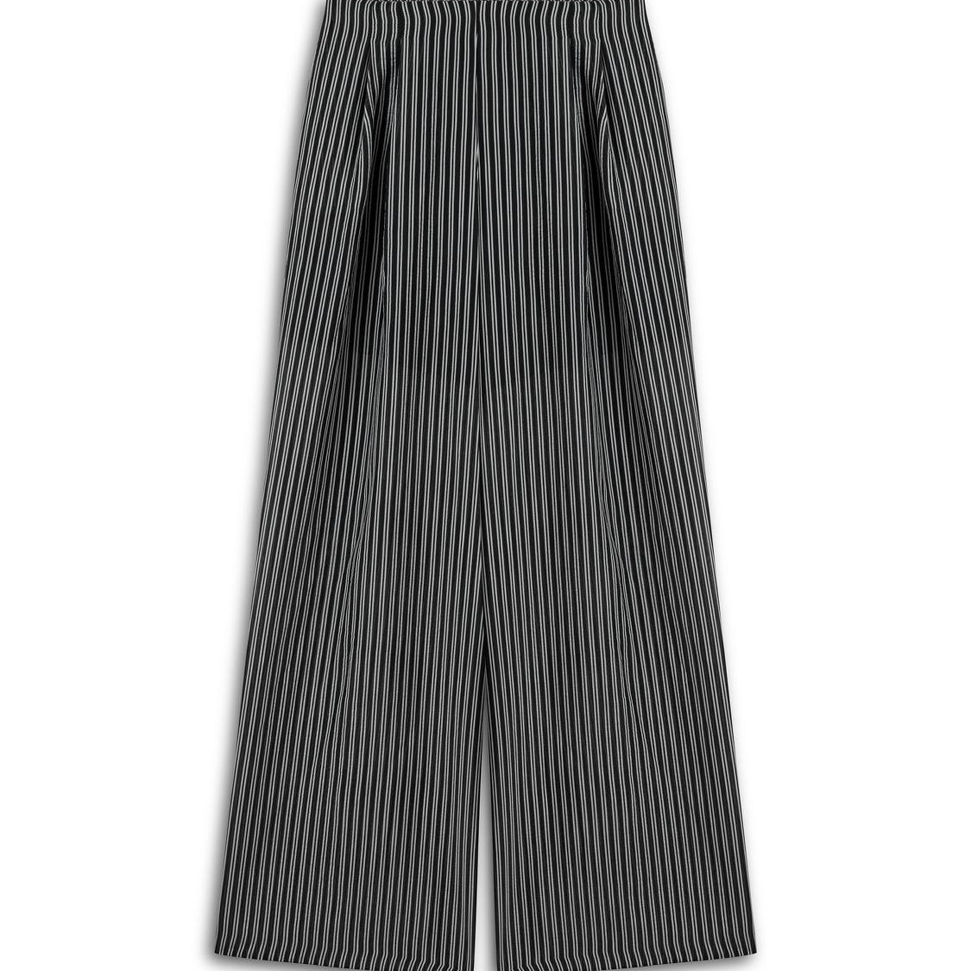 Çizgili Transparan Pantolon