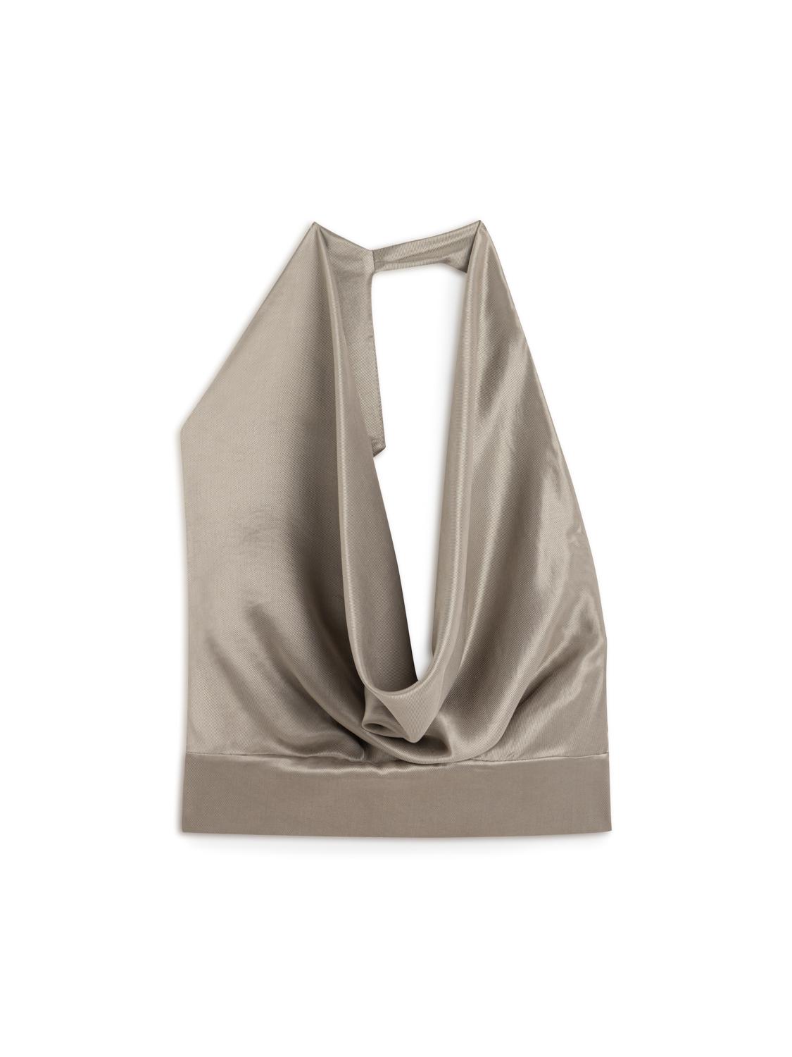 Sırt Dekolteli Kemerli Bluz