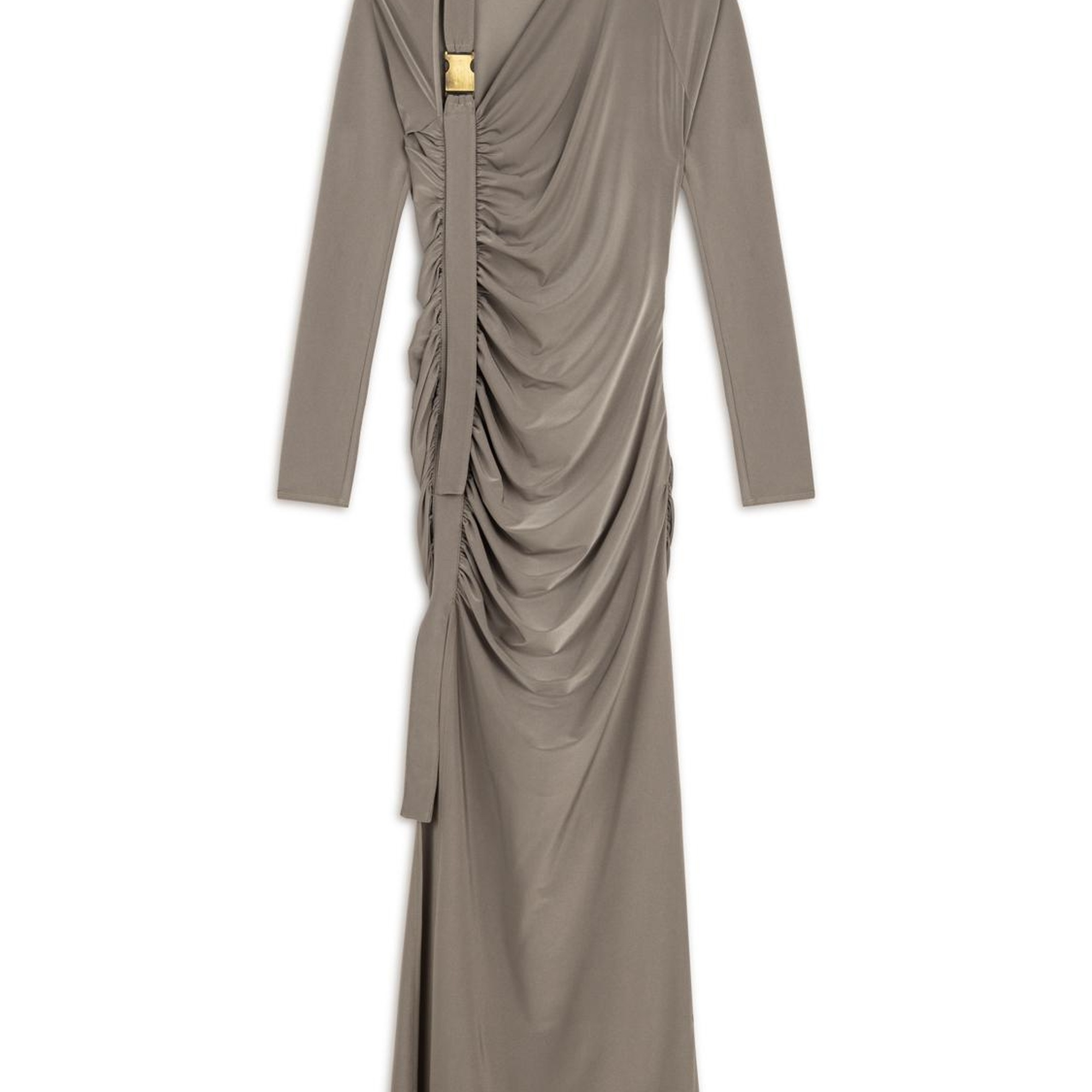 Metal Tokalı Maxi Elbise