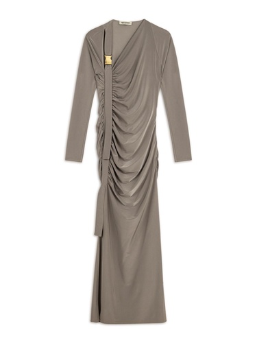  Metal Tokalı Maxi Elbise