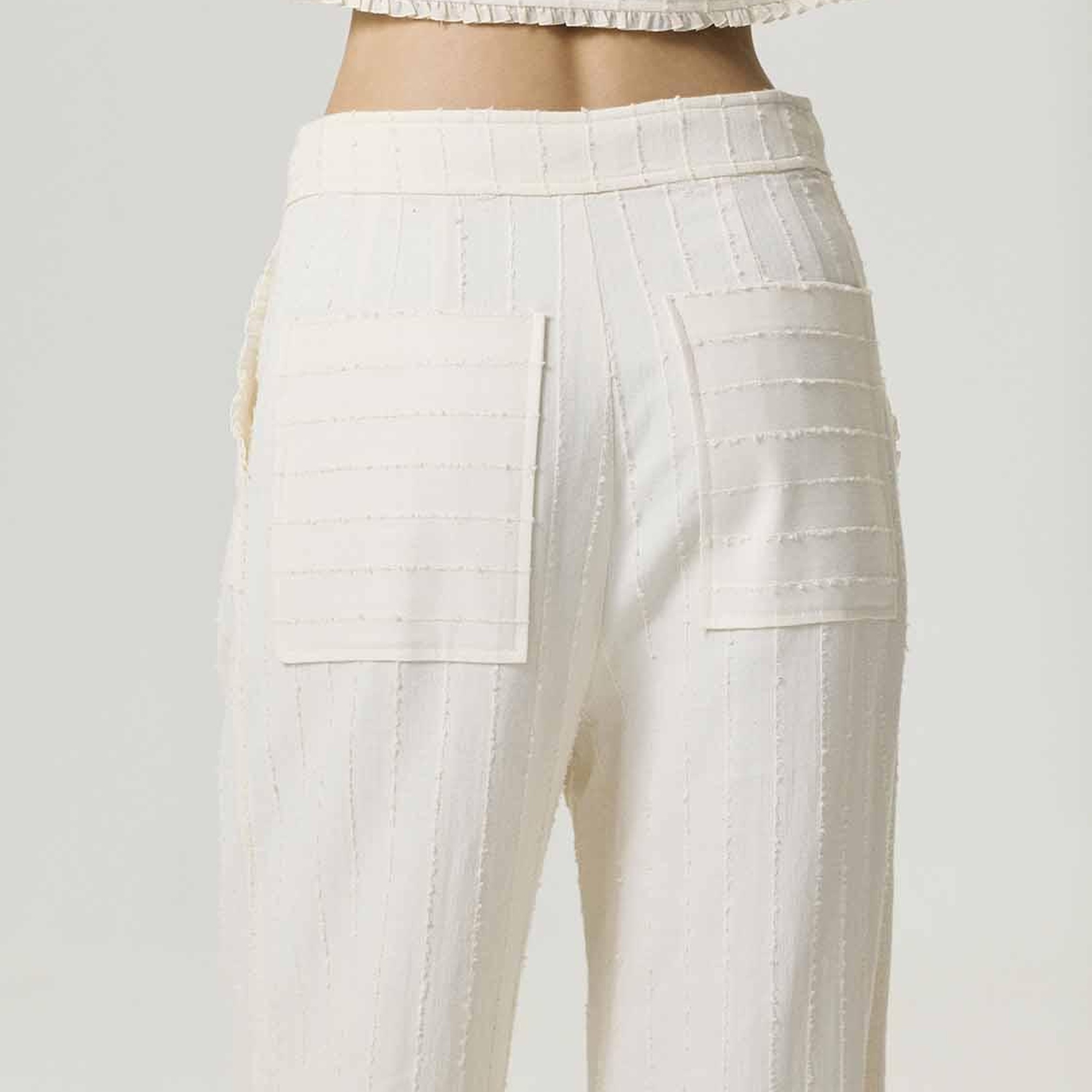 Şerit Fırfırlı Pantolon