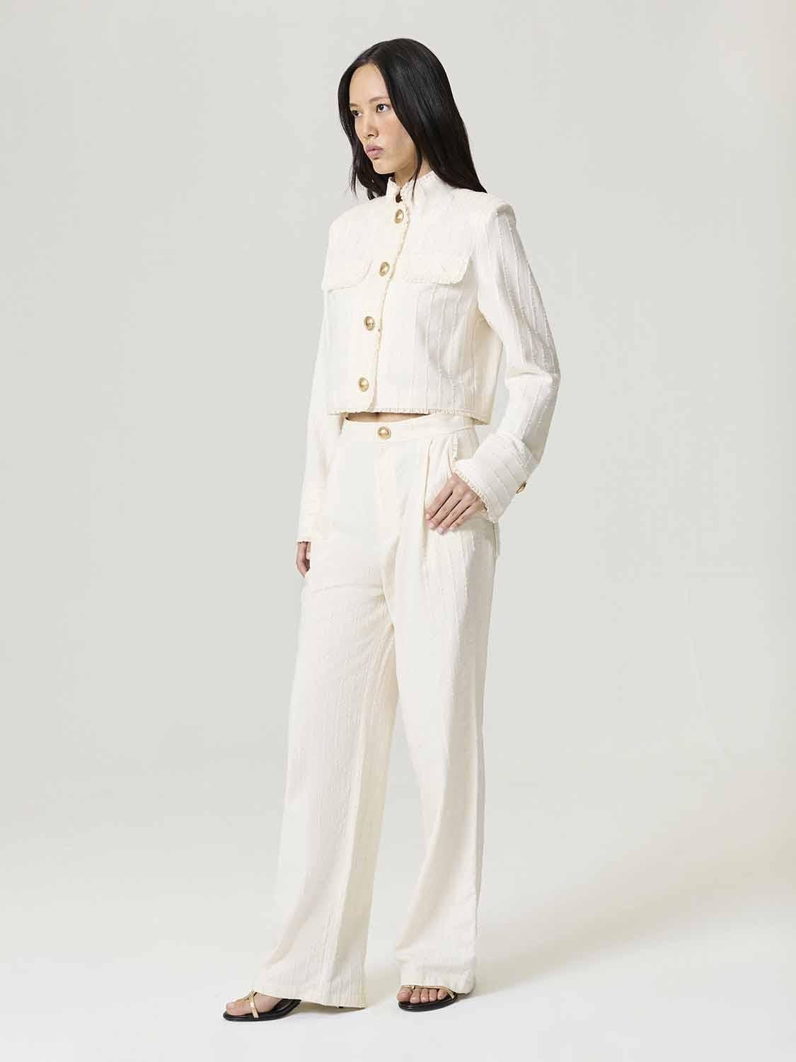  Şerit Fırfırlı Pantolon