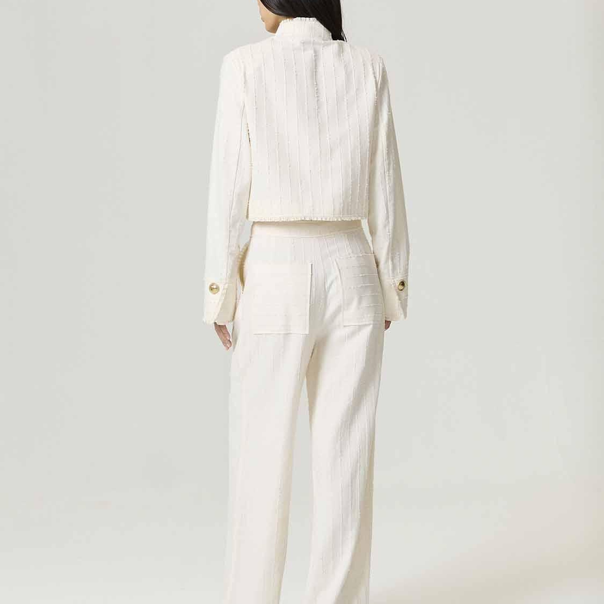 Şerit Fırfırlı Pantolon