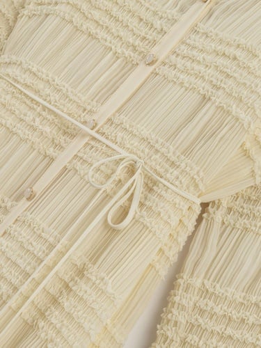  Fırfır Detaylı Maxi Elbise