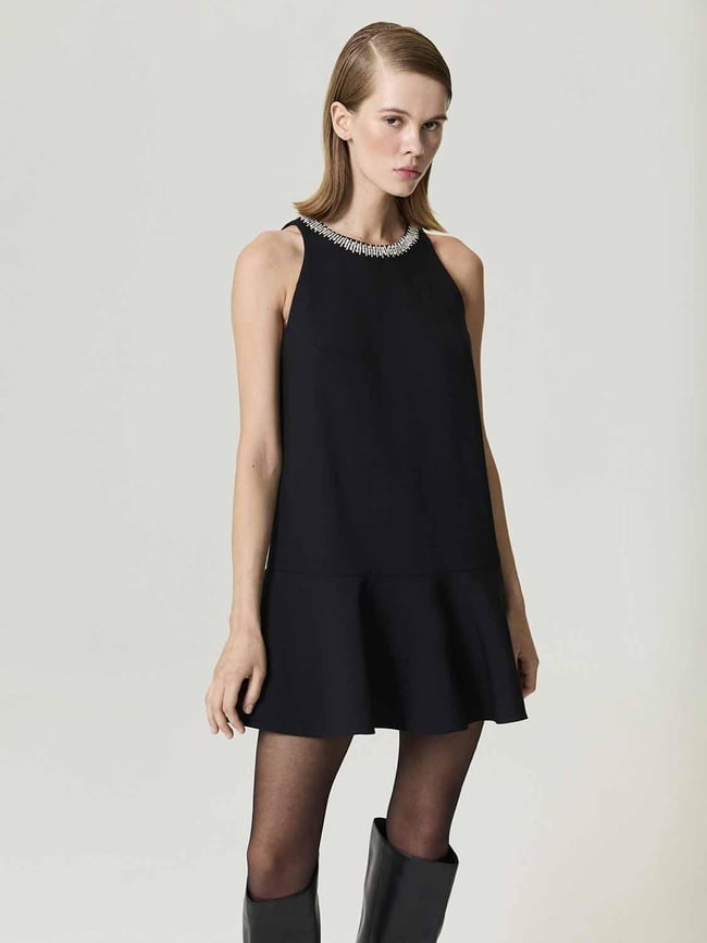  Volanlı Mini Elbise