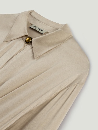  Drape Detaylı Kemerli Maxi Elbise