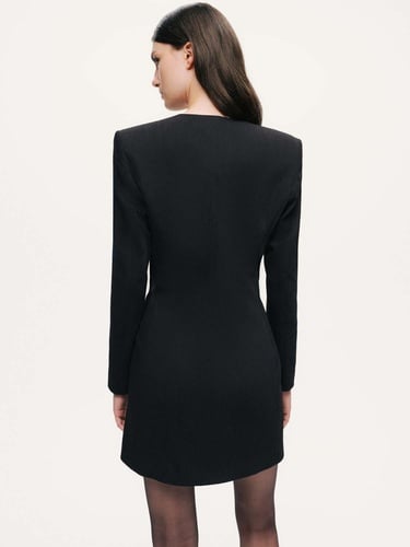  Vatkalı Mini Elbise