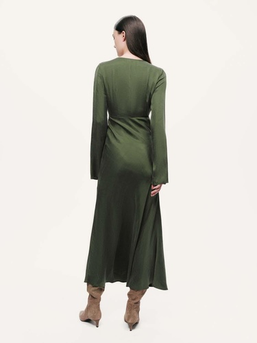  Kristal Düğme Aksesuarlı Maxi Elbise