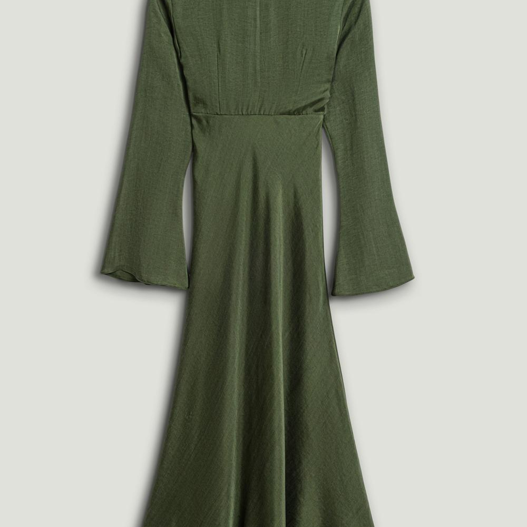 Kristal Düğme Aksesuarlı Maxi Elbise