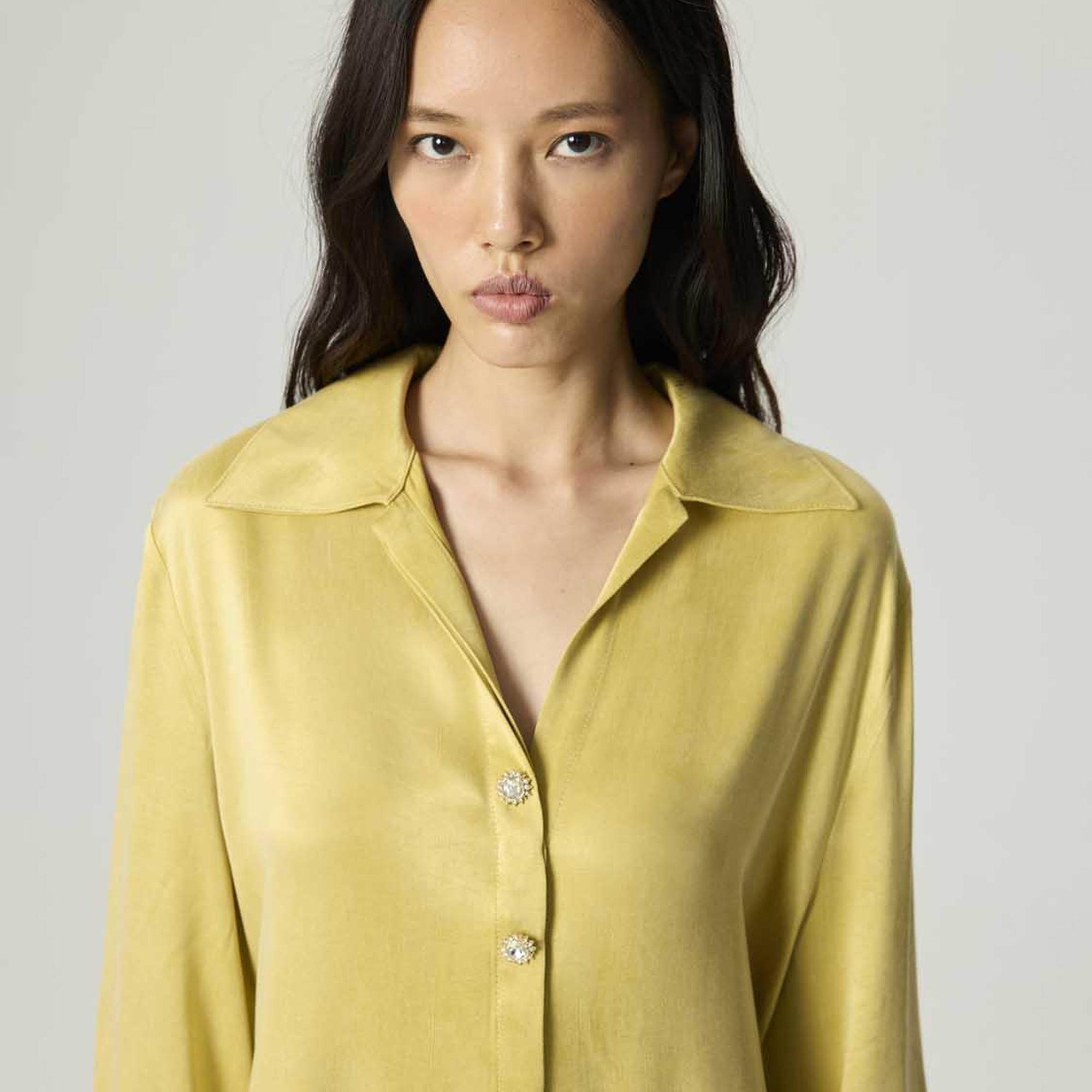 Belden Kuşak Bağlamalı Gömlek