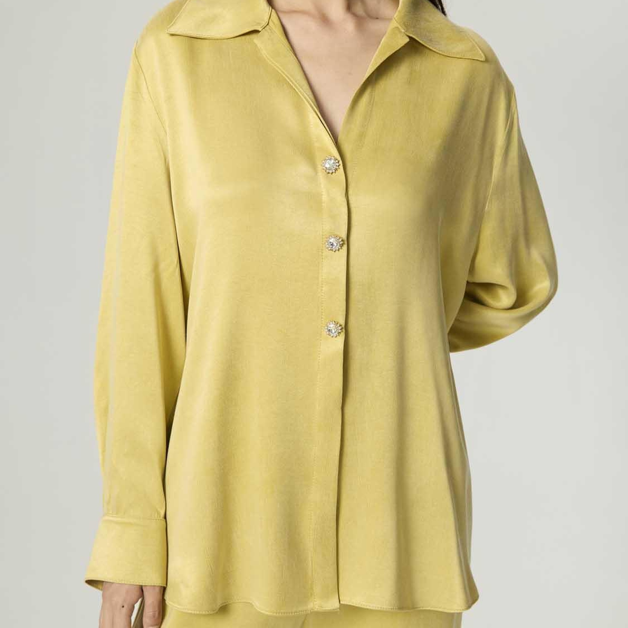 Belden Kuşak Bağlamalı Gömlek