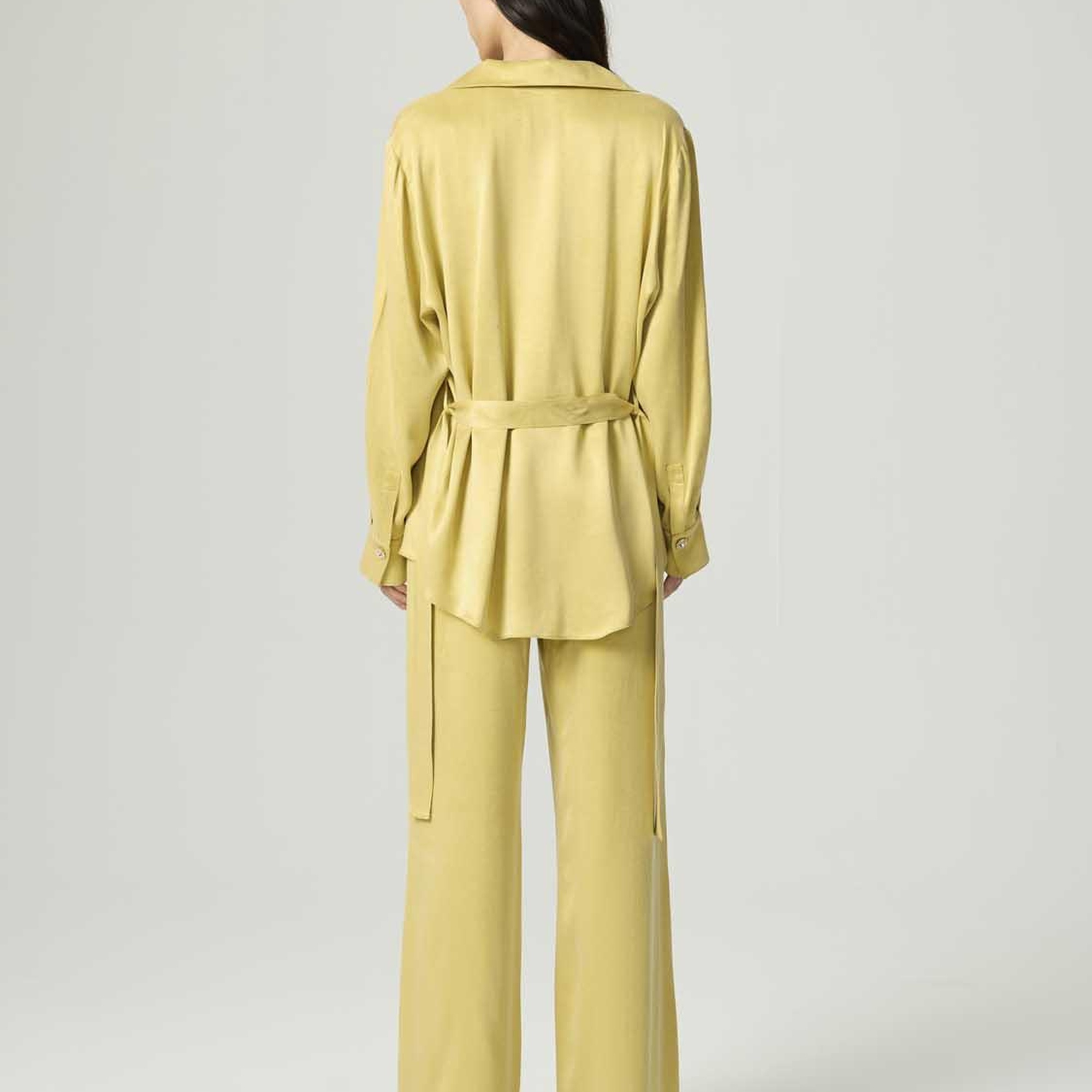 Belden Kuşak Bağlamalı Gömlek