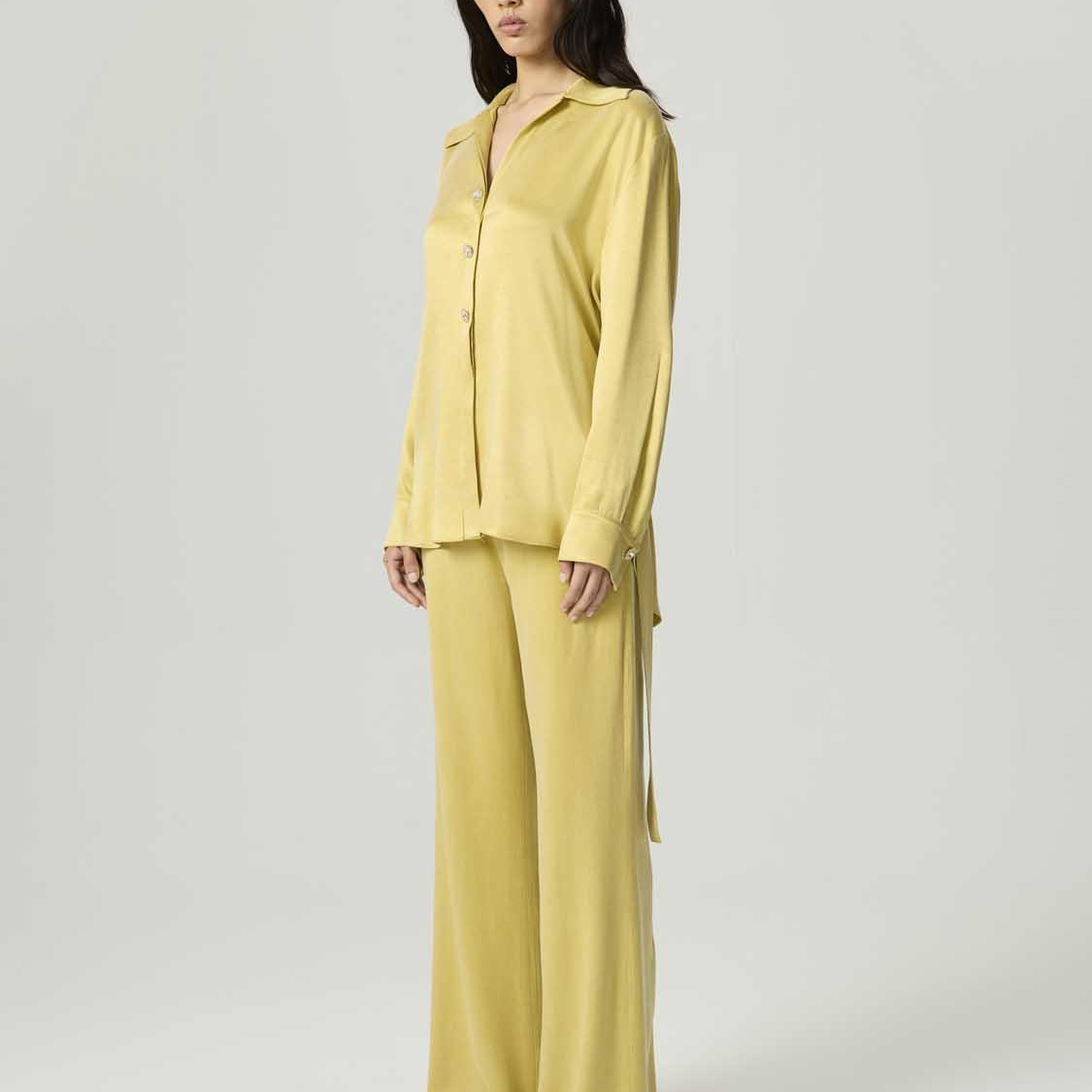 Belden Kuşak Bağlamalı Gömlek