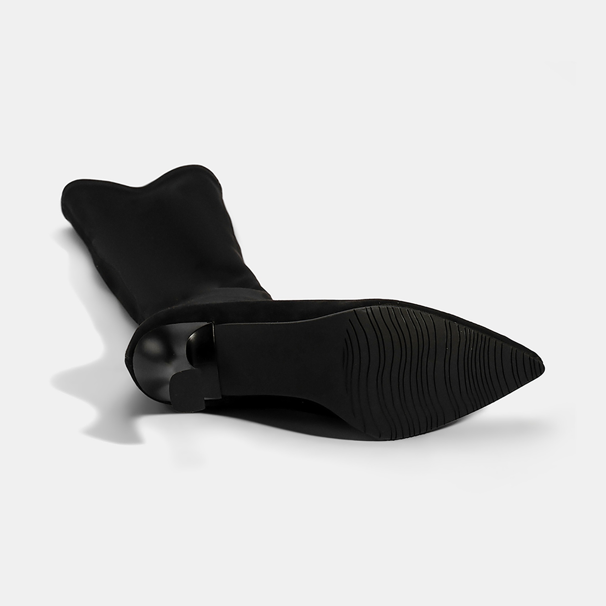 Kadın Siyah İnce Topuklu Stretch Çizme